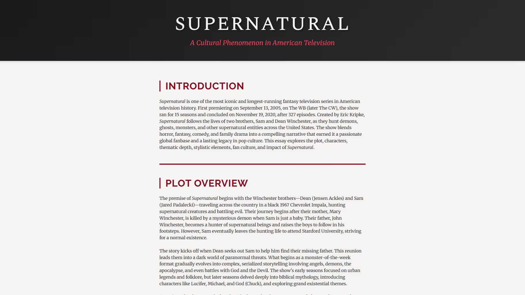 Exercise 2 — web typography hierarchy and spacing demonstration