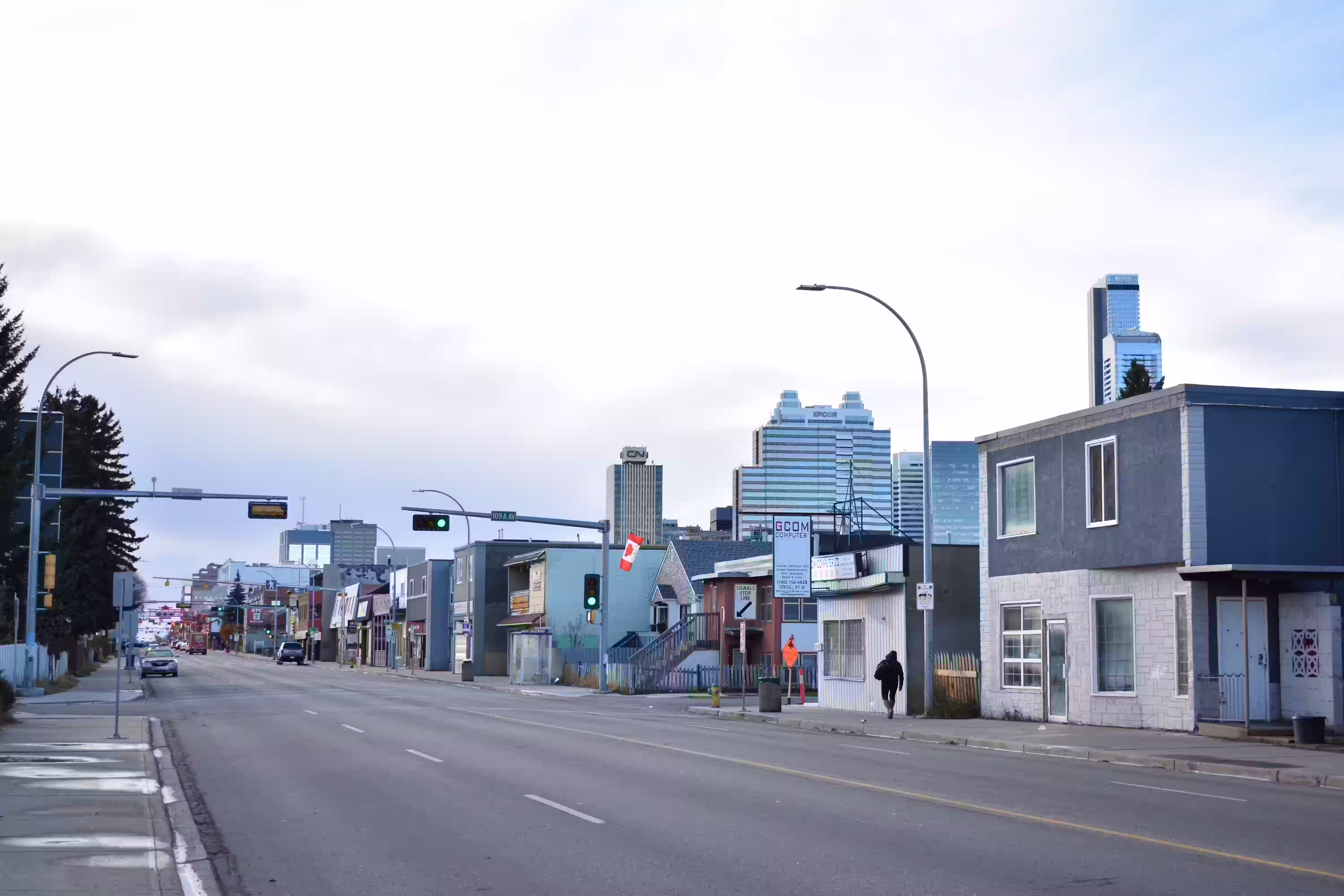 Leading lines composition guiding the eye through the frame with shallow depth of field